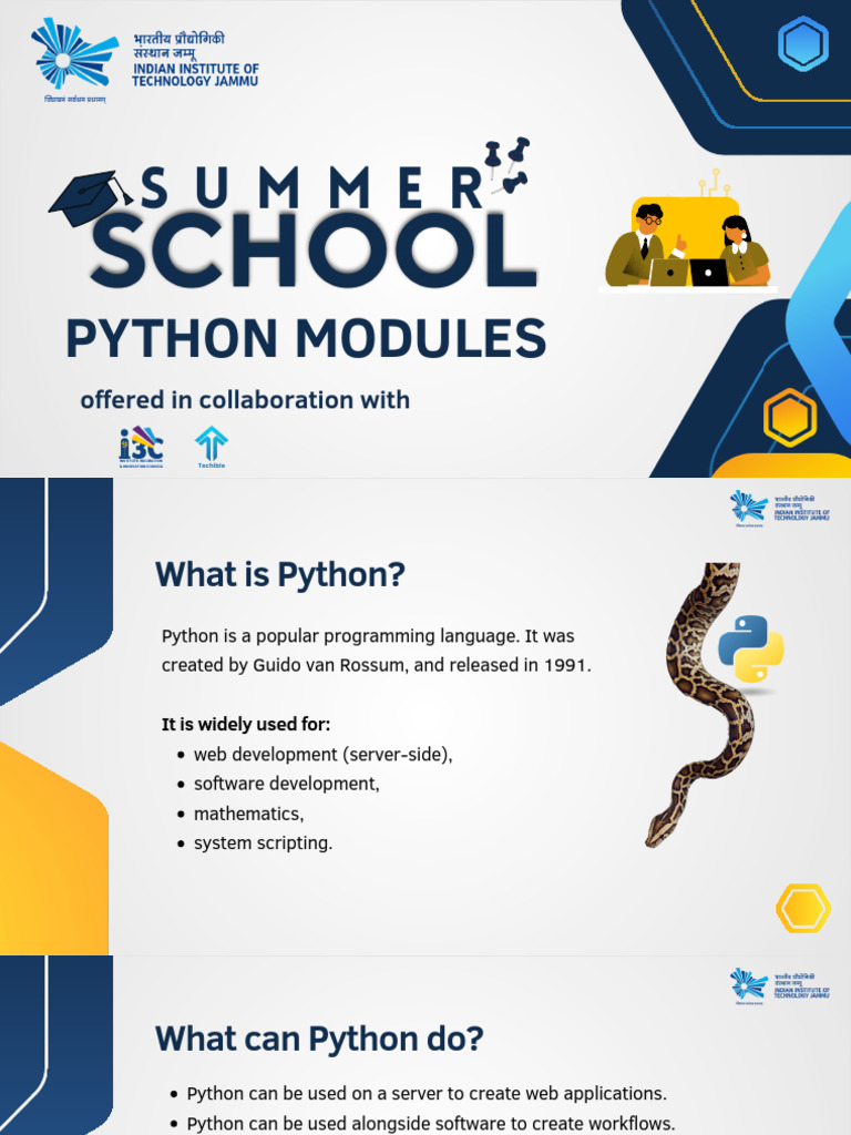 Summer: Python Modules | PDF | Data Type | Control Flow