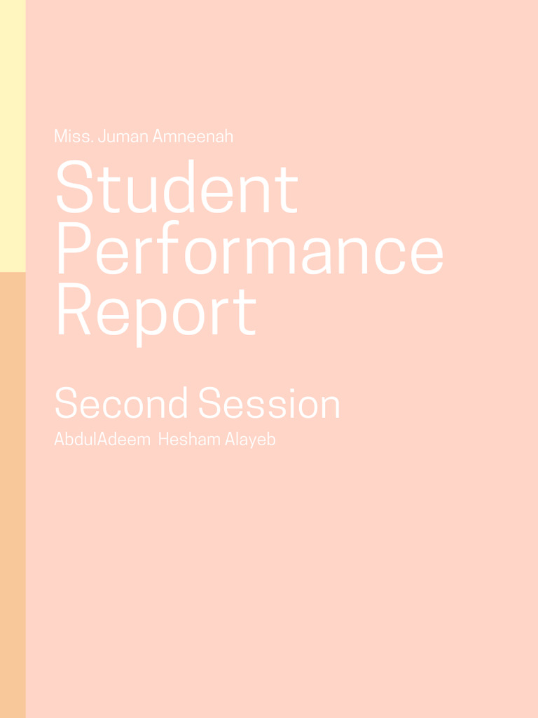 Student Performance Report 2 | PDF | Reading Comprehension | Learning