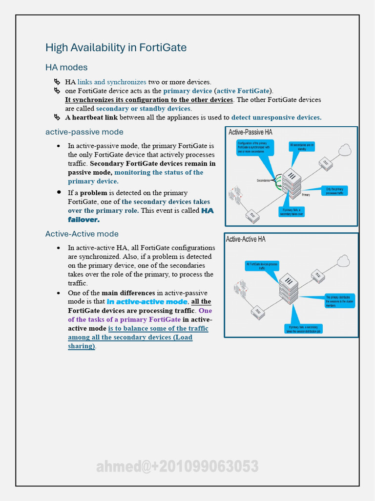 Fortigate Firewall High Availability | PDF | Ip Address | Computer Cluster