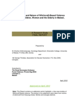 The Extent and Nature of Witchcraft-Based Violence Against Children, Women and The Elderly in Malawi