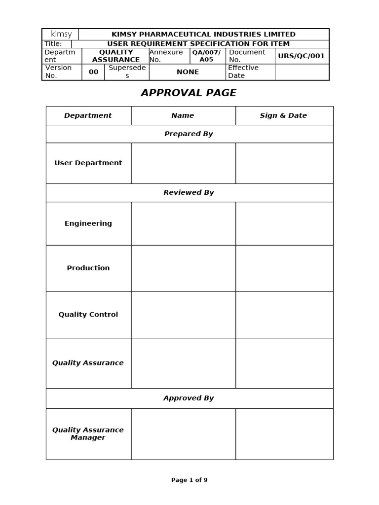 User Requirement Specification | PDF | Specification (Technical ...