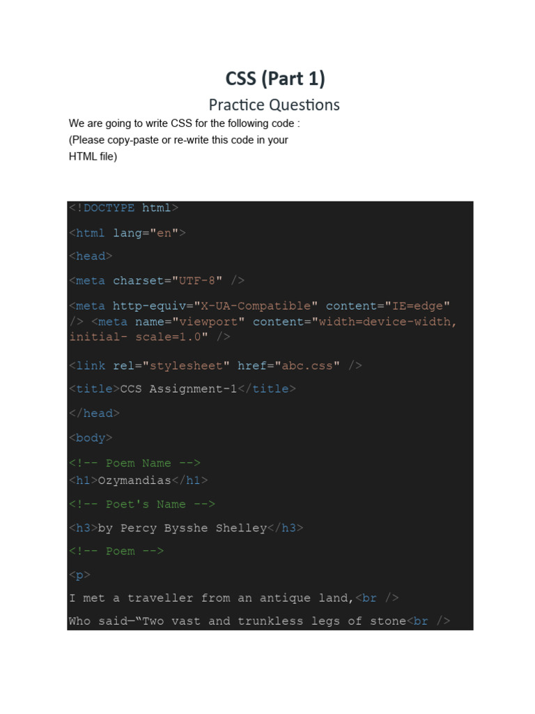 Assignment Day2 Css | PDF
