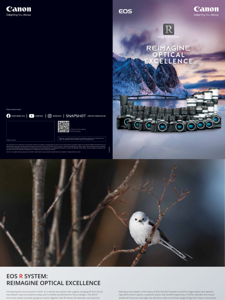 Eos R System Catalogue | PDF | Canon Eos | Autofocus