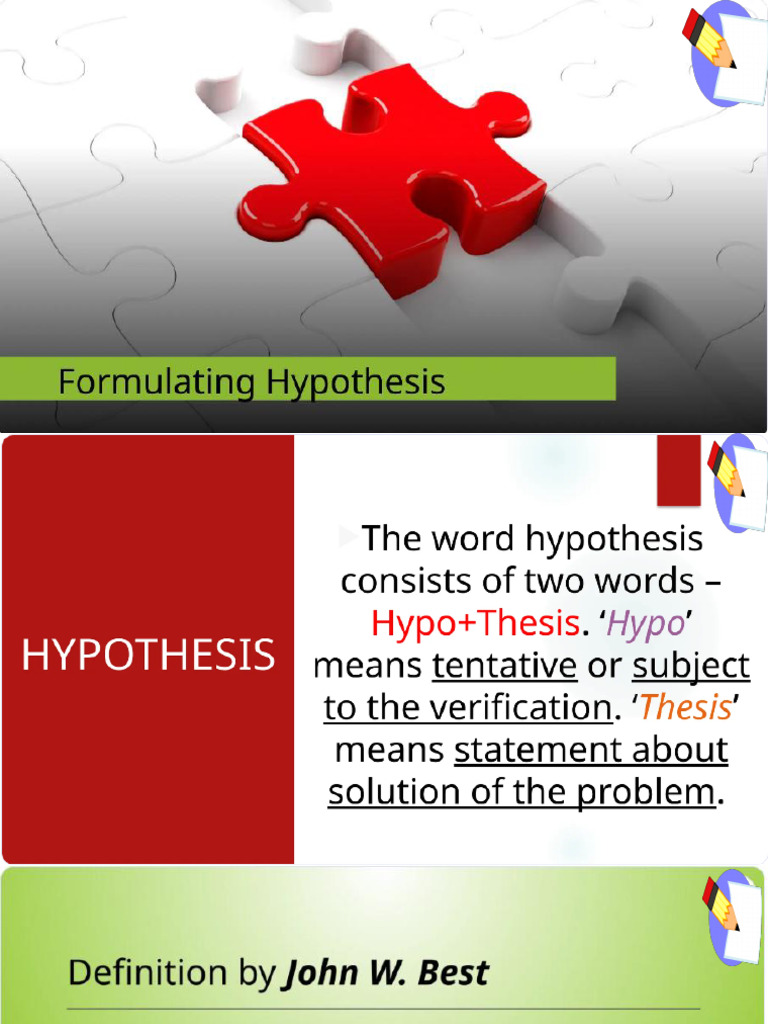 Formulate Hypothesis | PDF