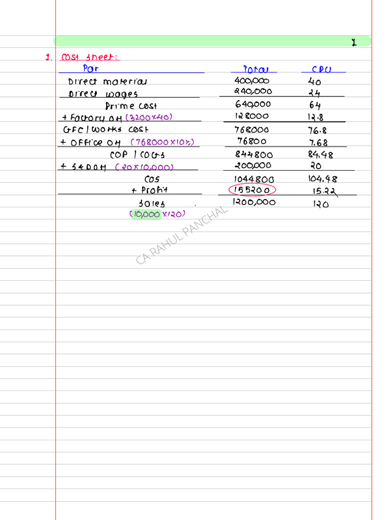Unit & Batch Notes | PDF