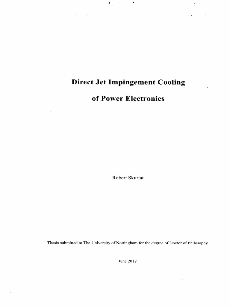 Direct Jet Impingement Cooling of Power | PDF | Power Inverter | Heat ...