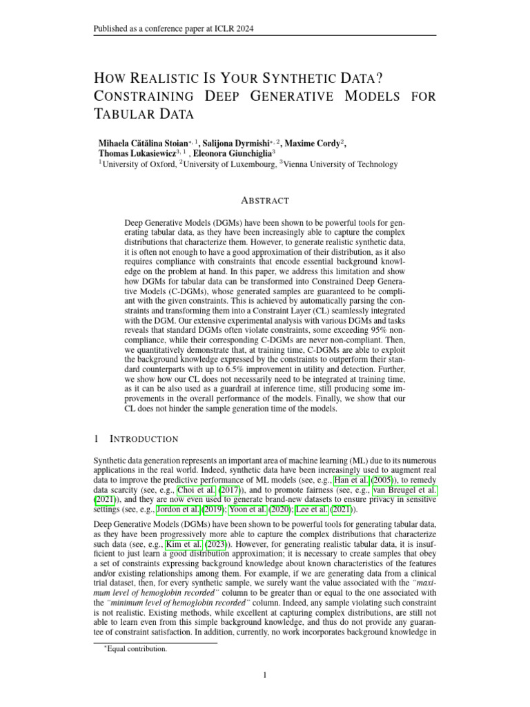 How Realistic Is Your Synthetic Data CONSTRAINING | PDF | Applied ...