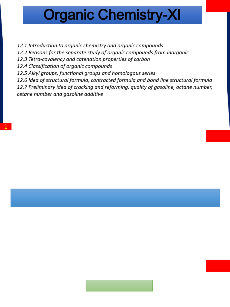 Chme Organic Part 1 | PDF | Organic Compounds | Organic Chemistry