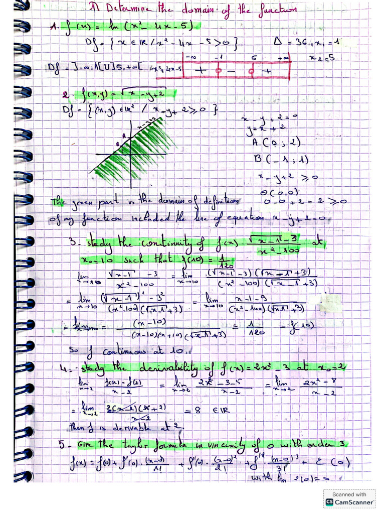 Exercises of Mathematics - Review Session | PDF
