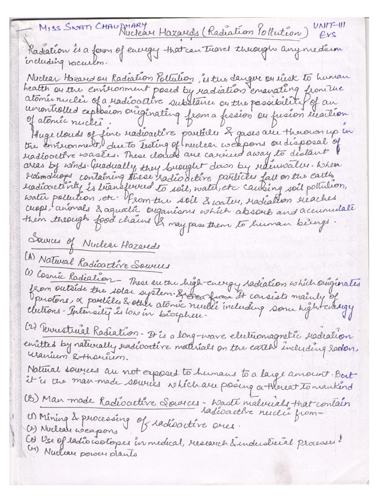 Radiation Pollution | PDF