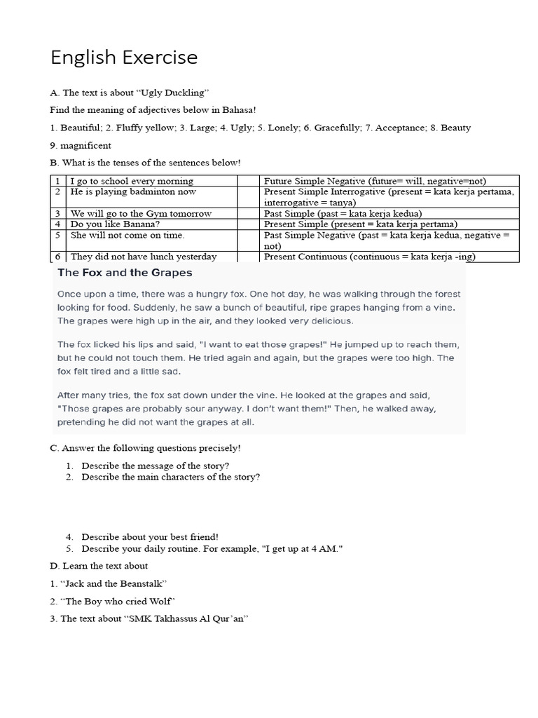 English Exercise | PDF