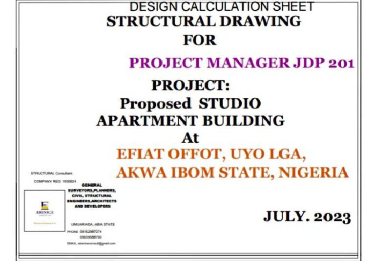Studio Design Calculation Sheet | PDF
