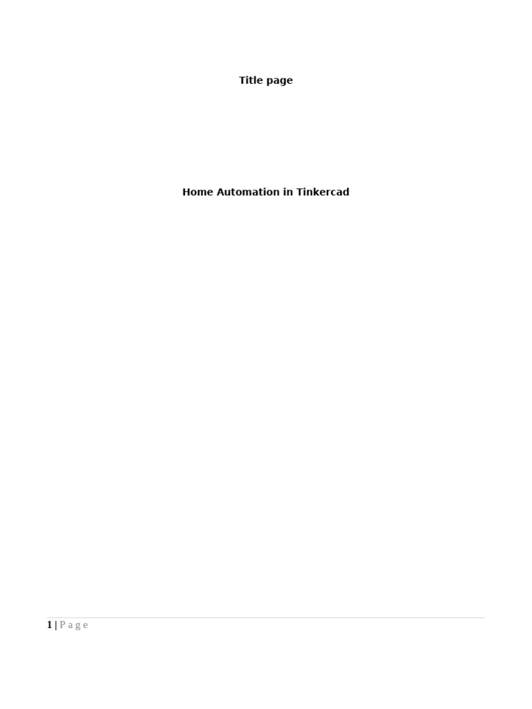 Home Automation Report | PDF | Computer Network | Network Topology