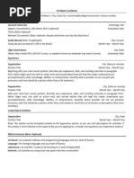 Harvard ATS-Friendly Resume Template | PDF | International Student ...