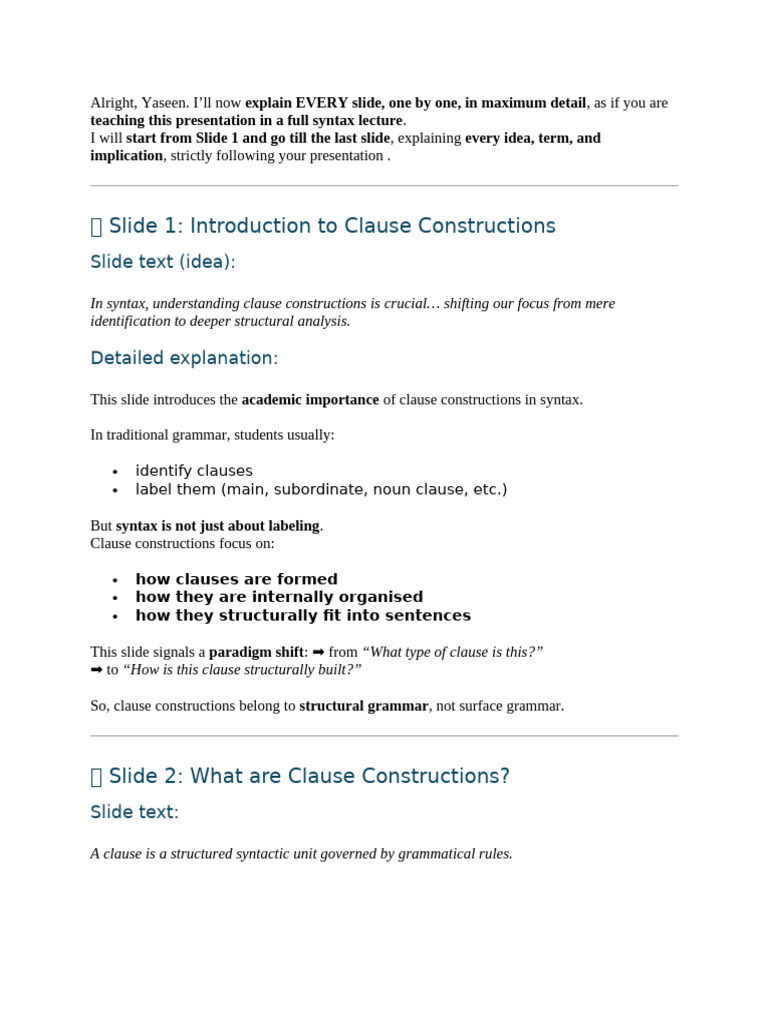 Claus e Construction | PDF | Clause | Syntax