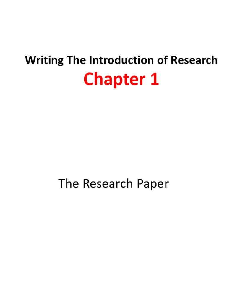 Lecture 2 Chapter 1 of The Research Paper | PDF | Theory | Methodology