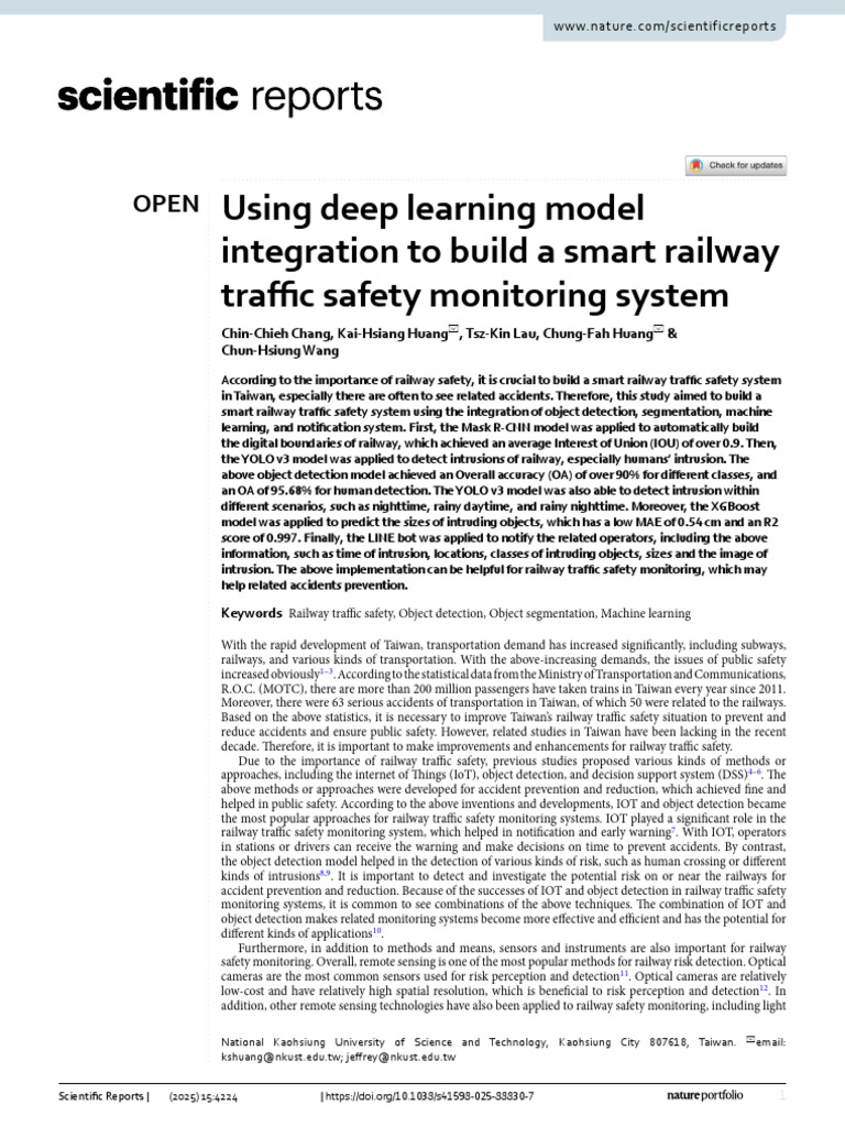 Using Deep Learning Model Integration To Build A Smart Railway | PDF ...
