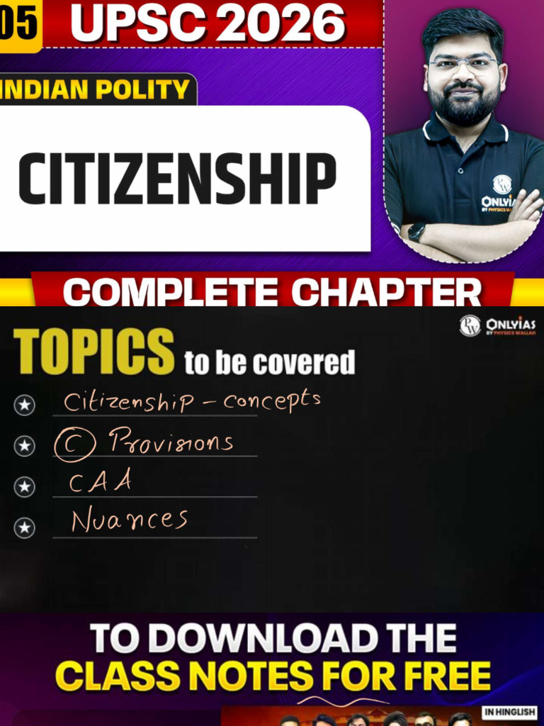 Citizenship Class Notes | PDF