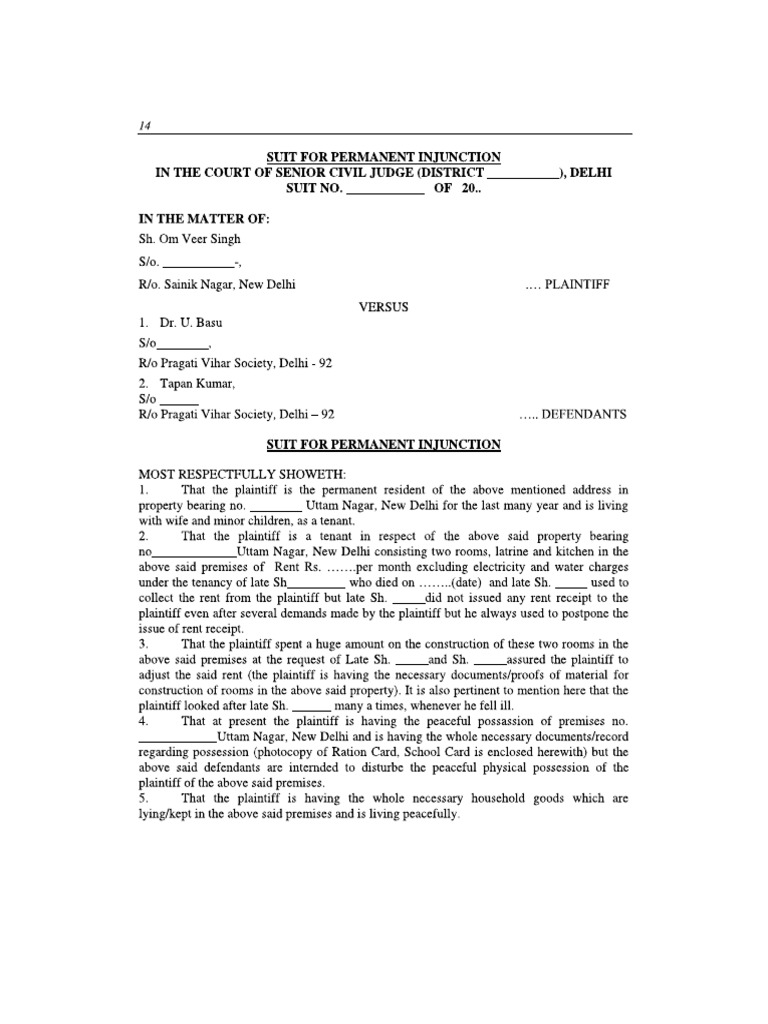 Injuction Application | PDF
