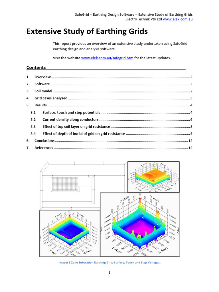 Extensive Study of Earthing Grids | PDF | Electricity | Electromagnetism