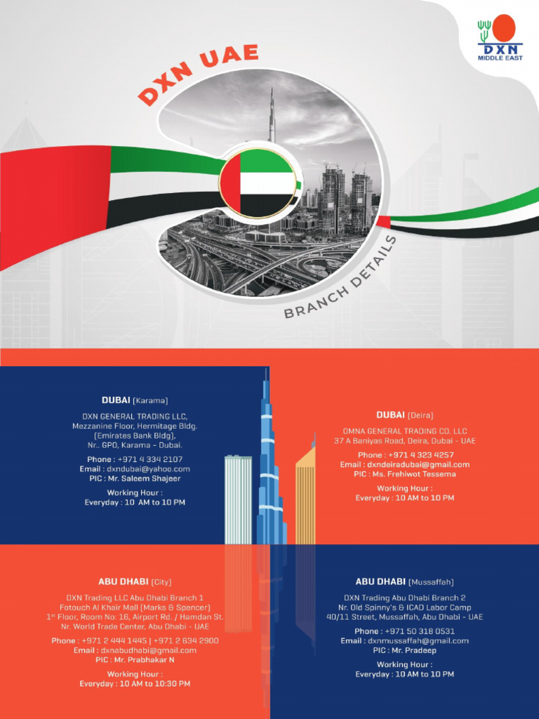Uae Address DXN Stock Point | PDF