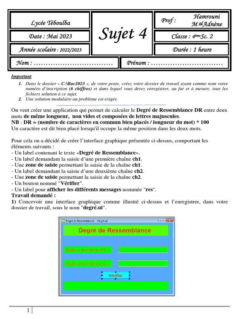 Correction Sujet 4 | PDF