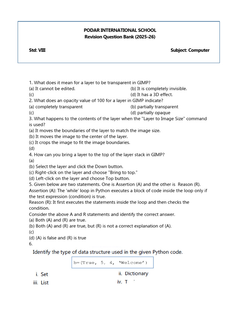8th Computer | PDF | Control Flow | Computing