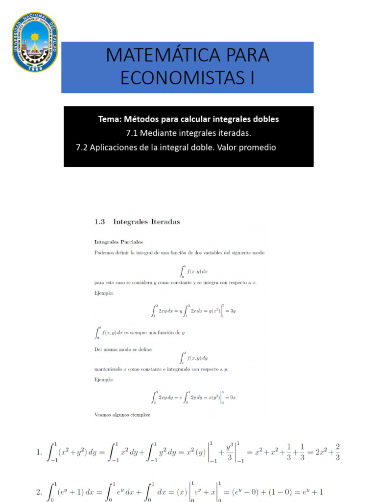 Semana 7 matematica para economistas | PDF