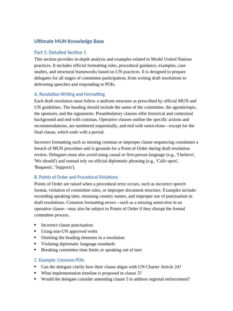 Ultimate MUN Knowledge Pack 100pg | PDF | Comma | United Nations ...