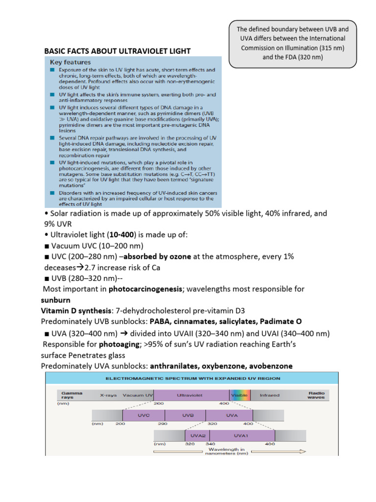 PHOTODERMATOSES and Photobiology | PDF | Ultraviolet | Electromagnetic ...