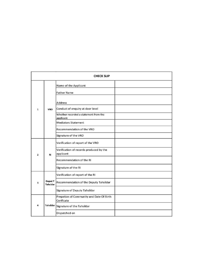 Check Slip | PDF
