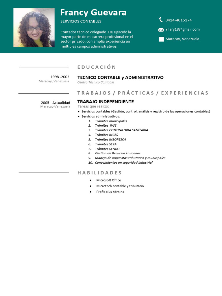 Francy Cv Comprimido | PDF