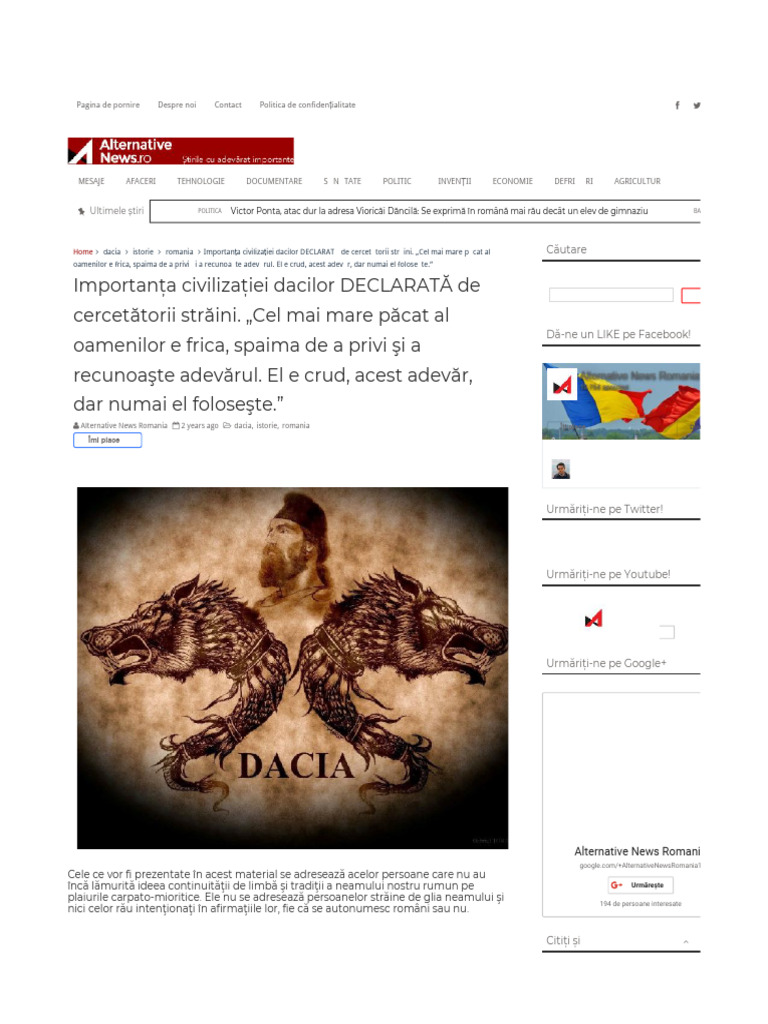 Despre Daci Traci Geti | PDF