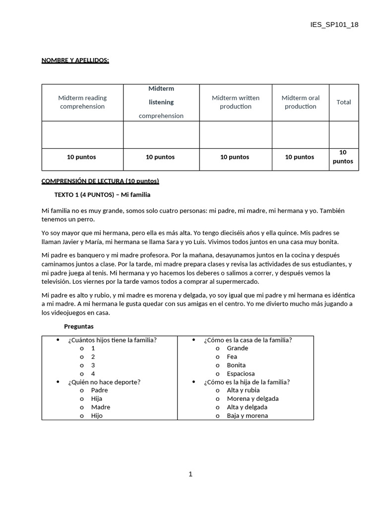 Midterm IES101 18 | PDF