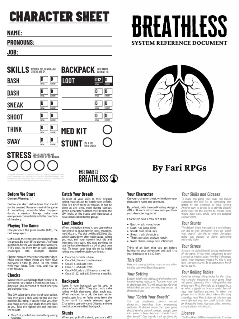 Breathless SRD (Spreads) | PDF