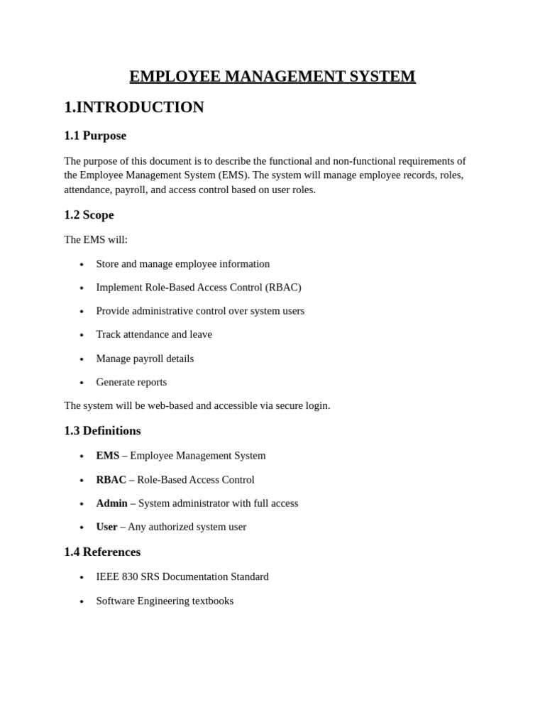 Employee Management System | PDF