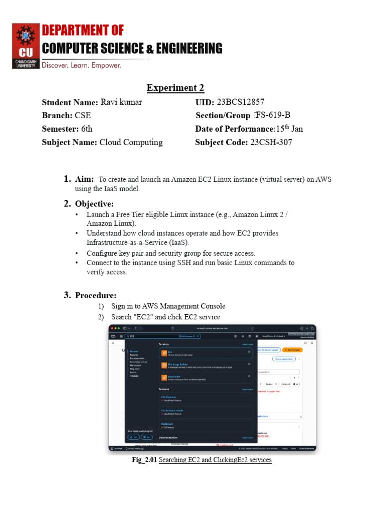 Cloud Computing 2raviii | PDF | Secure Shell | Computer Engineering