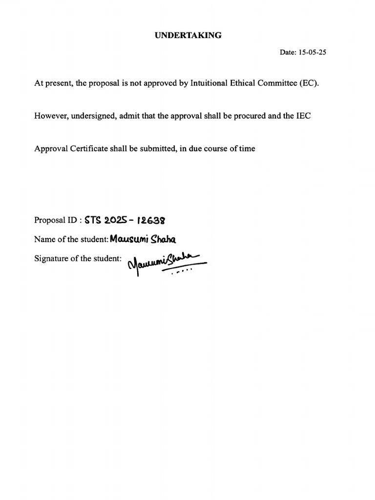 Undertaking STS | PDF