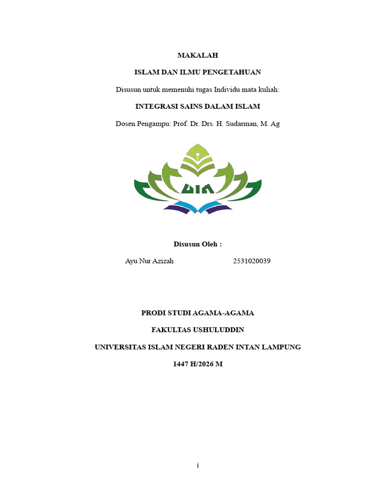 Islam Dan Ilmu Pengetahuan | PDF