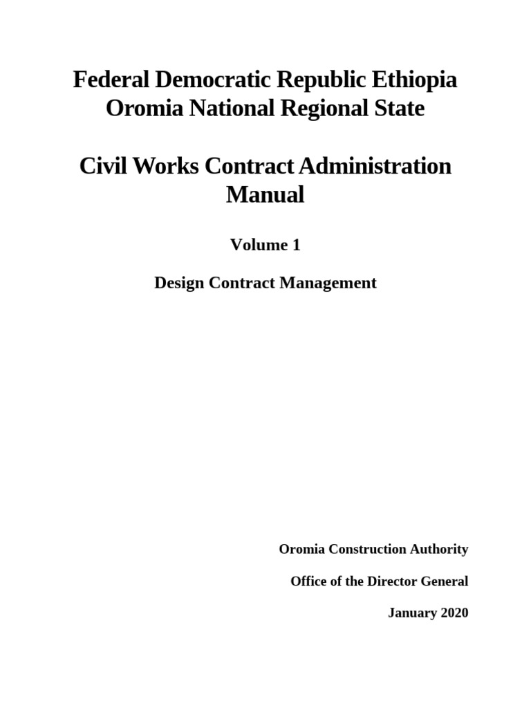 Contract Administration GuidelineVolume I | PDF | Building Information ...