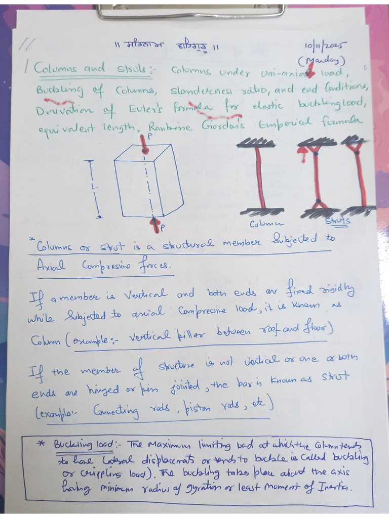 Column and Struts | PDF