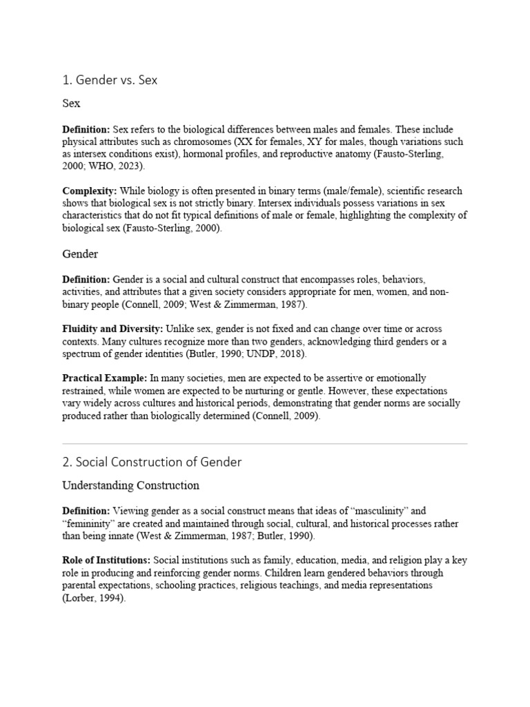Gender Notes For Css Updated | PDF | Gender | Gender Studies