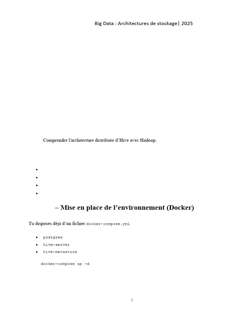Atelier Hive | PDF | Entrepôt de données | Apache Hadoop