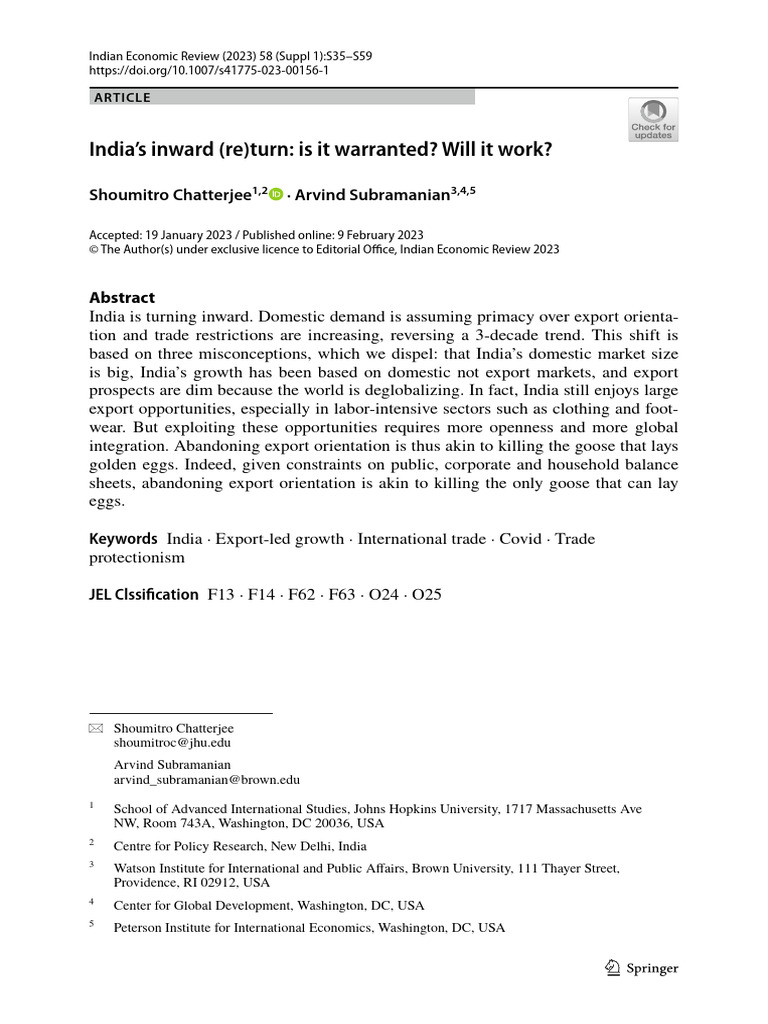 India Inward Return - Is It Warranted - Will It Work | PDF