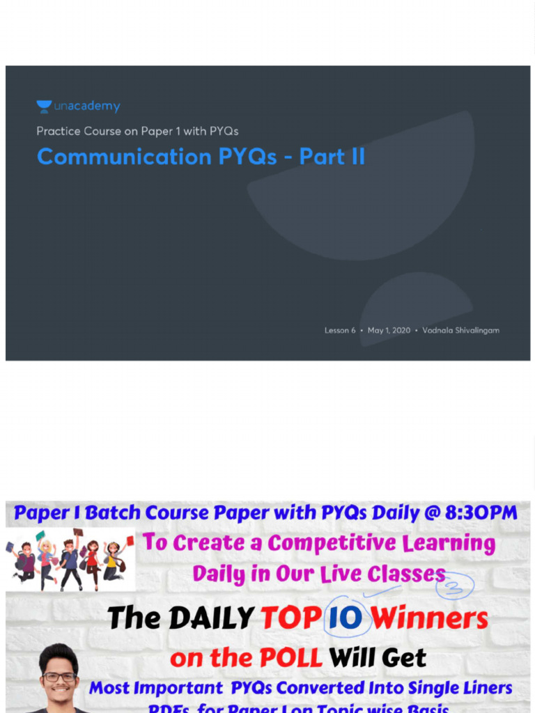 Communication PYQs - Part II | PDF