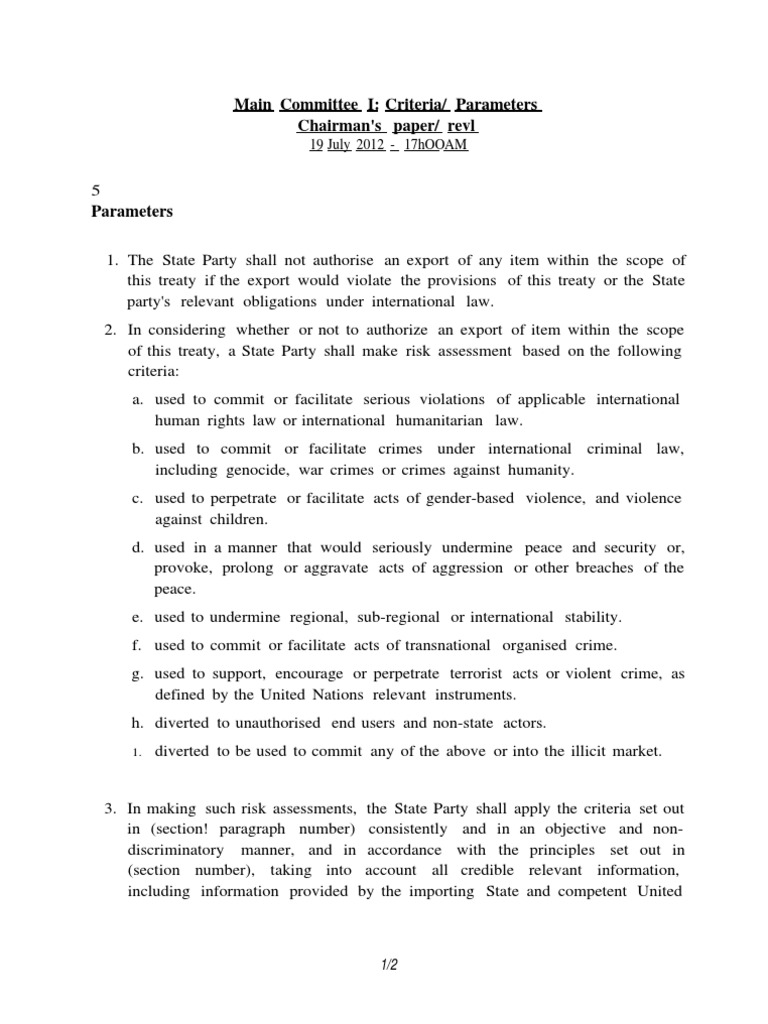 PAPER2 Criteria Parameters | PDF