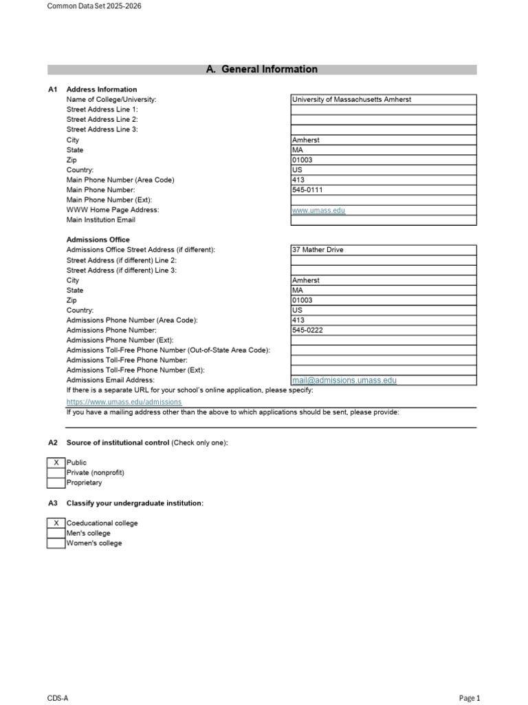 Common Data Set 0 | PDF | Act (Test) | University And College Admission