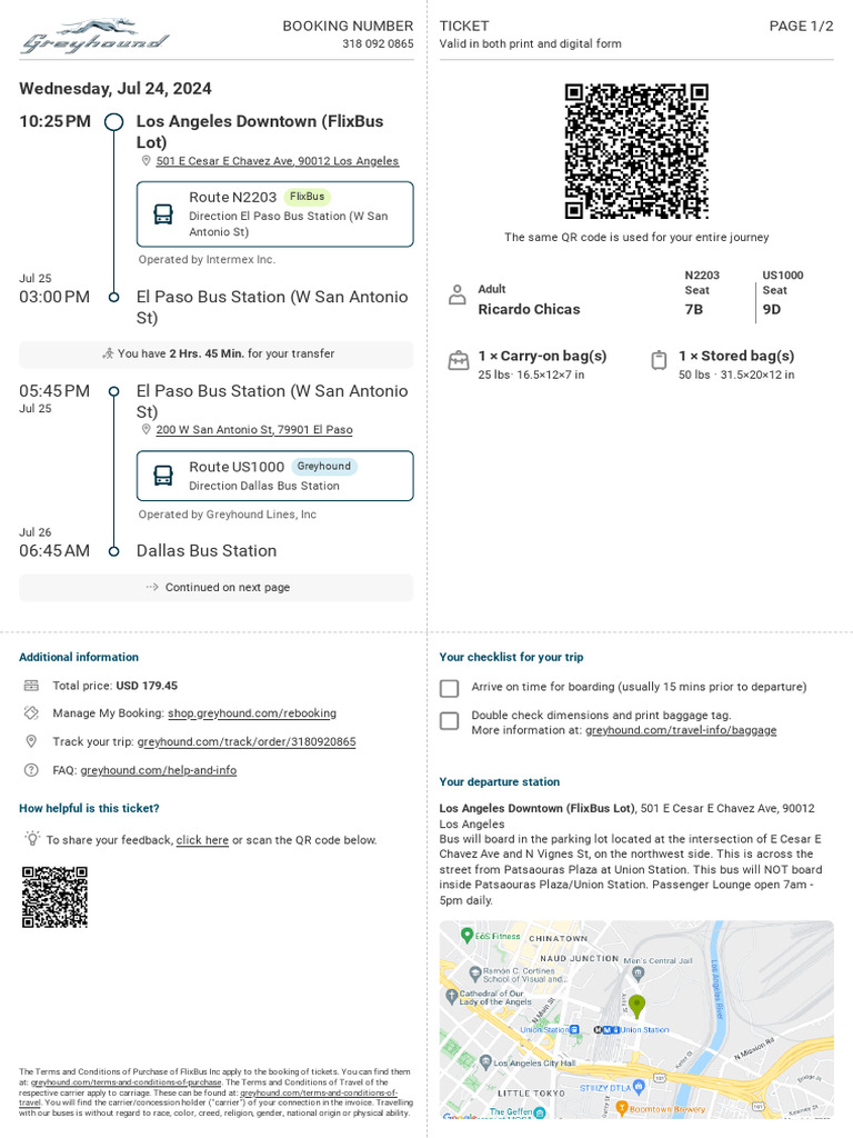 Ticket Los Angeles CA Houston TX 3180920865 | PDF | Transport | Public ...