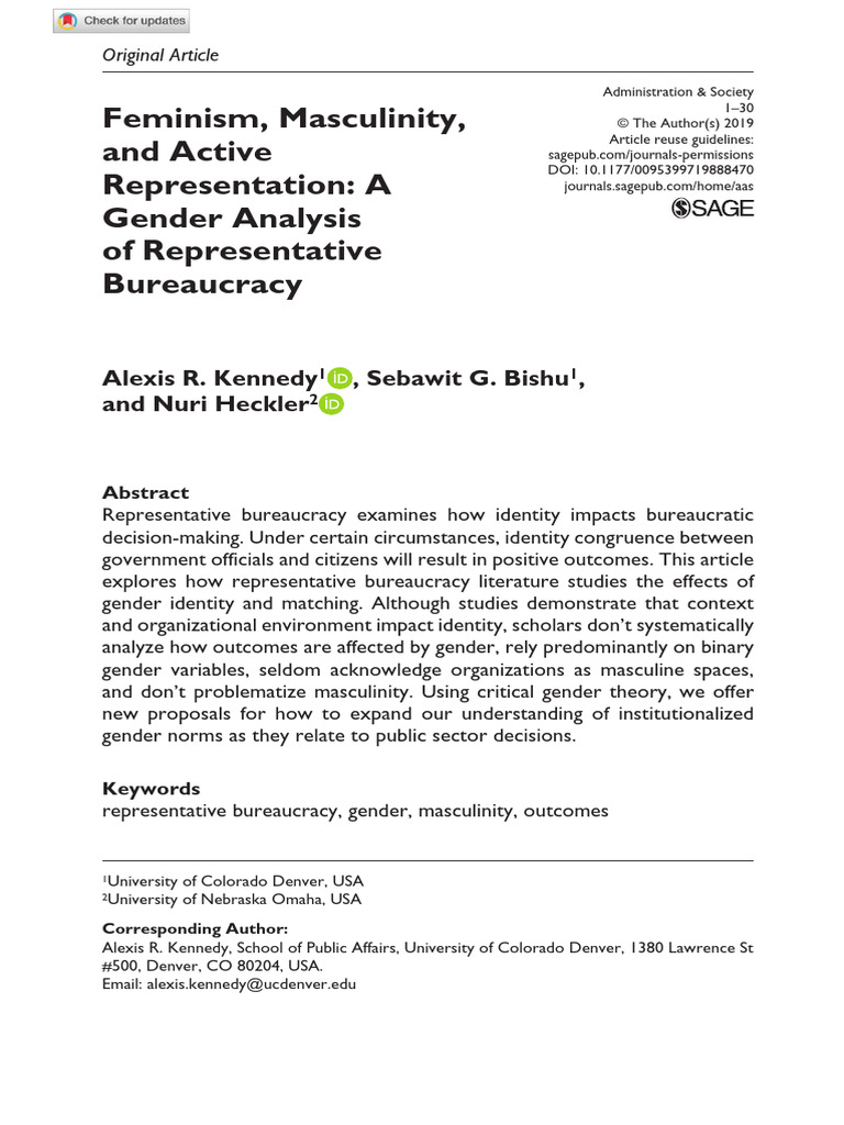 Feminism Masculinity and Active Represen | PDF | Gender | Gender Studies