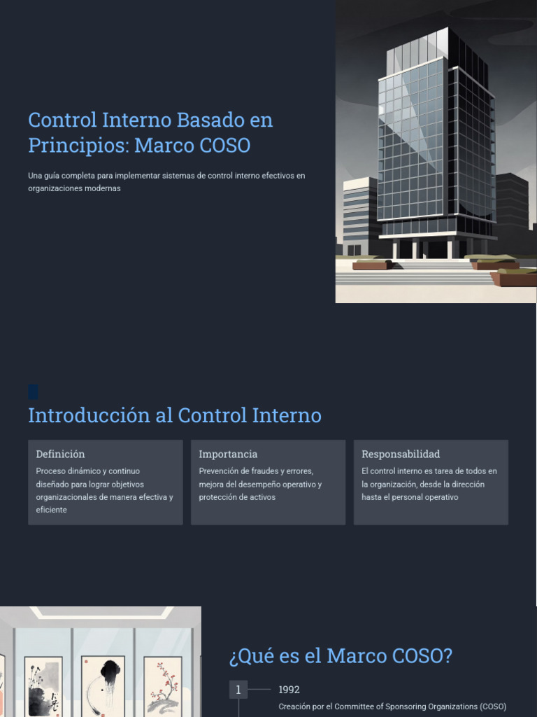 Control Interno Basado en Principios - Marco COSO | PDF | Cumplimiento ...